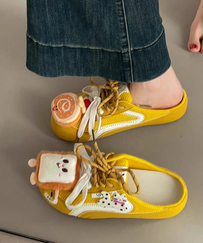 Sandals Breathable Lace Red Slide Stylish Mesh Up Cute