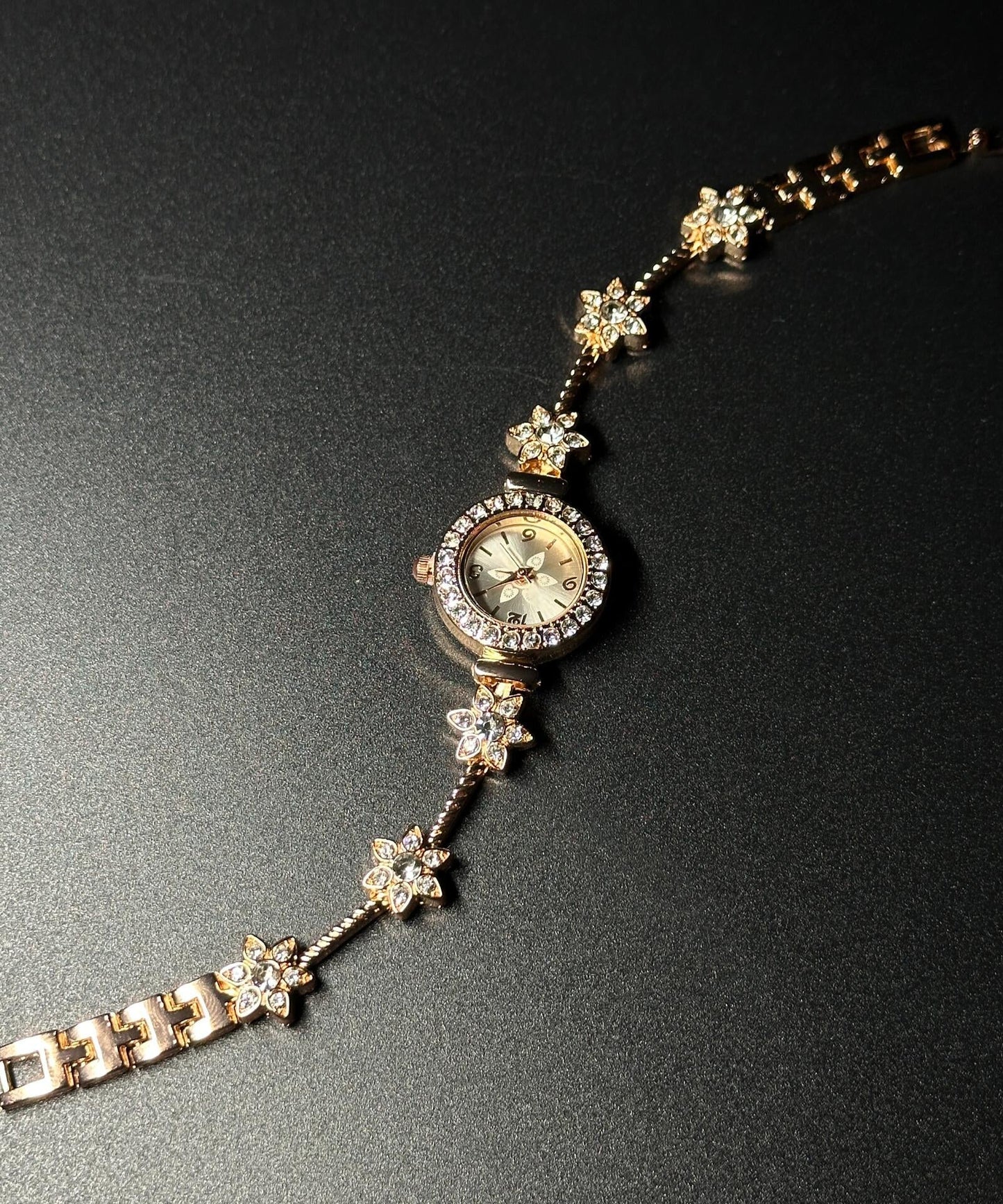 Watches Floral Glass Organic Gold Alloy Stylish Zircon