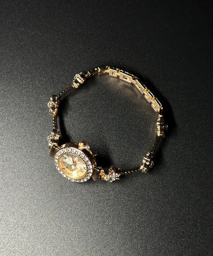 Watches Floral Glass Organic Gold Alloy Stylish Zircon