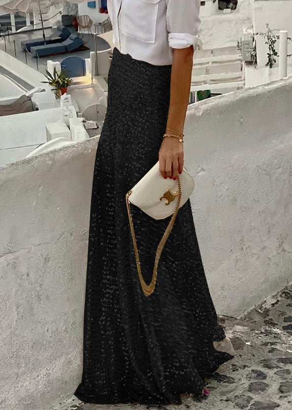 Waist Sequins High Gold Maxi Stylish Skirts Spring