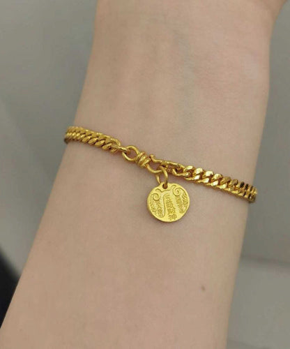Charm Sterling Stylish Gold Silver Bracelet Overgild
