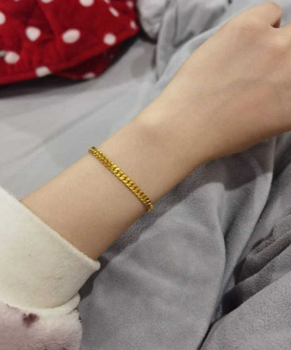 Charm Sterling Stylish Gold Silver Bracelet Overgild