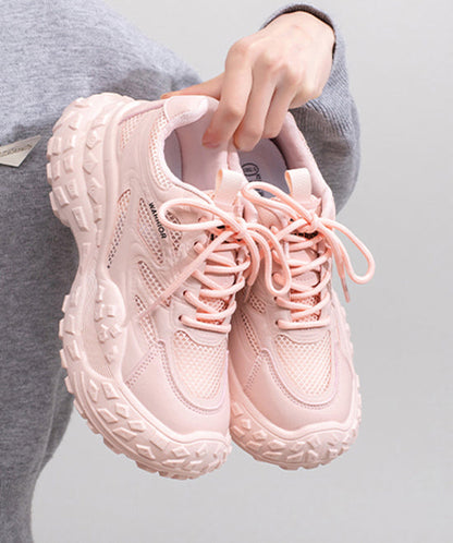 Breathable Sport Mesh Splicing Stylish Platform Blue Lace Up