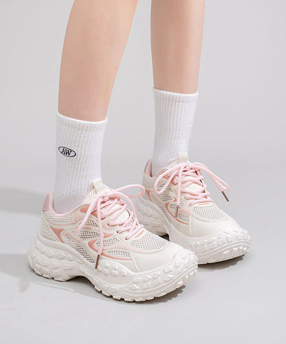 Breathable Sport Mesh Splicing Stylish Platform Blue Lace Up