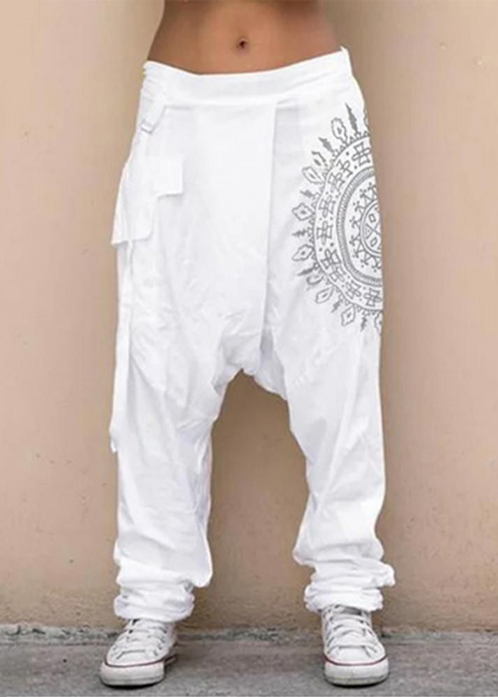 Original Pants Stylish Plaid Cotton Design Harem Navy Summer Mens