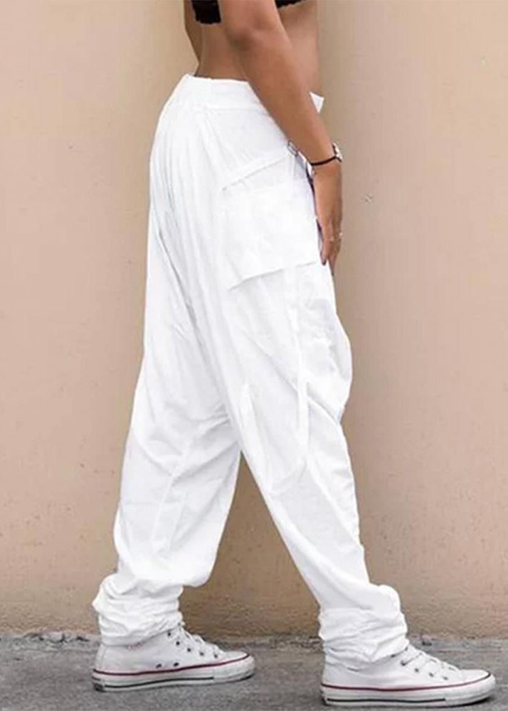 Original Pants Stylish Plaid Cotton Design Harem Navy Summer Mens