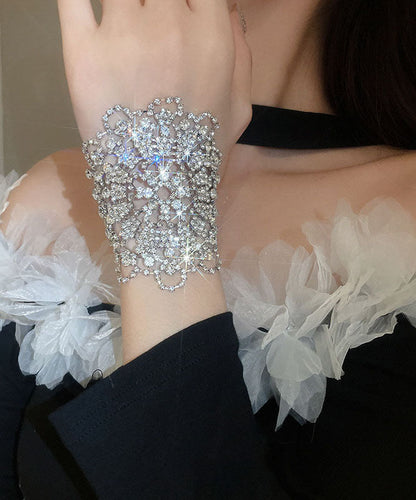 Stylish Silk Zircon Charm Floral Copper Out Hollow Tassel