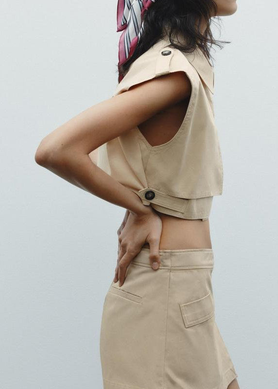 Short Skirts Summer Cotton Stylish Pieces Top Two Set And