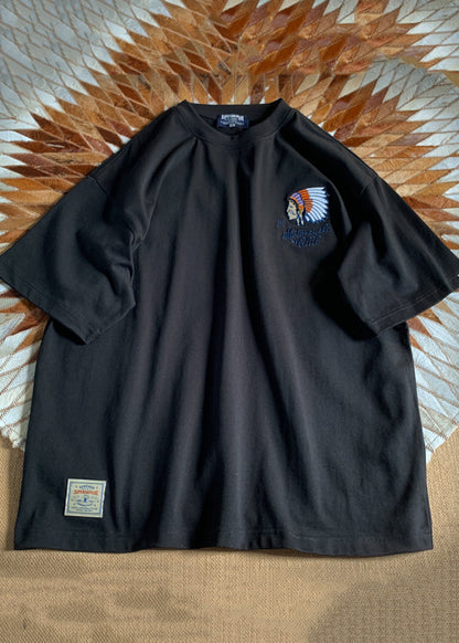 T Men Stylish Embroideried O-Neck Summer Cotton Shirt White