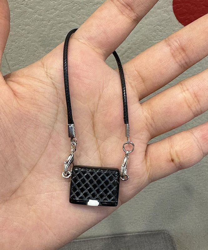 Black Keychains Camera Bag Set Alloy Three-Piece Unique