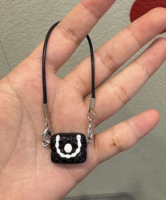 Black Keychains Camera Bag Set Alloy Three-Piece Unique