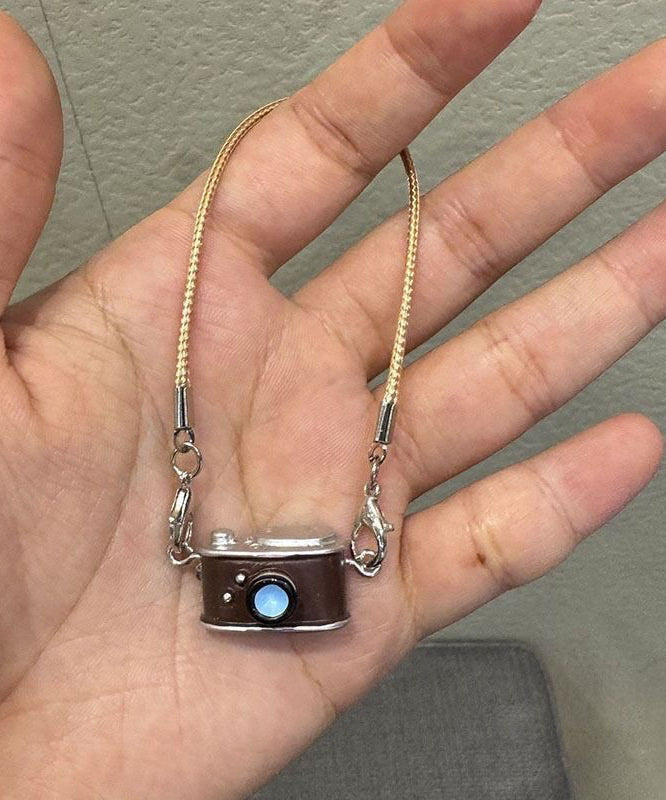 Black Keychains Camera Bag Set Alloy Three-Piece Unique