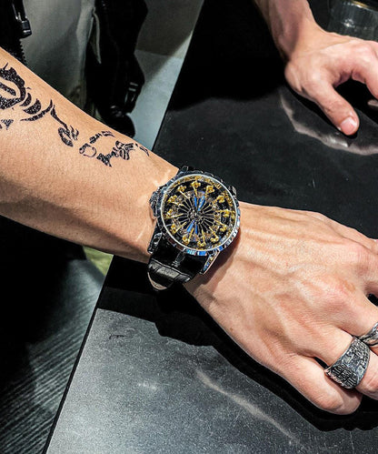 Stainless Steel Quartz Unique Gold Movement Watches