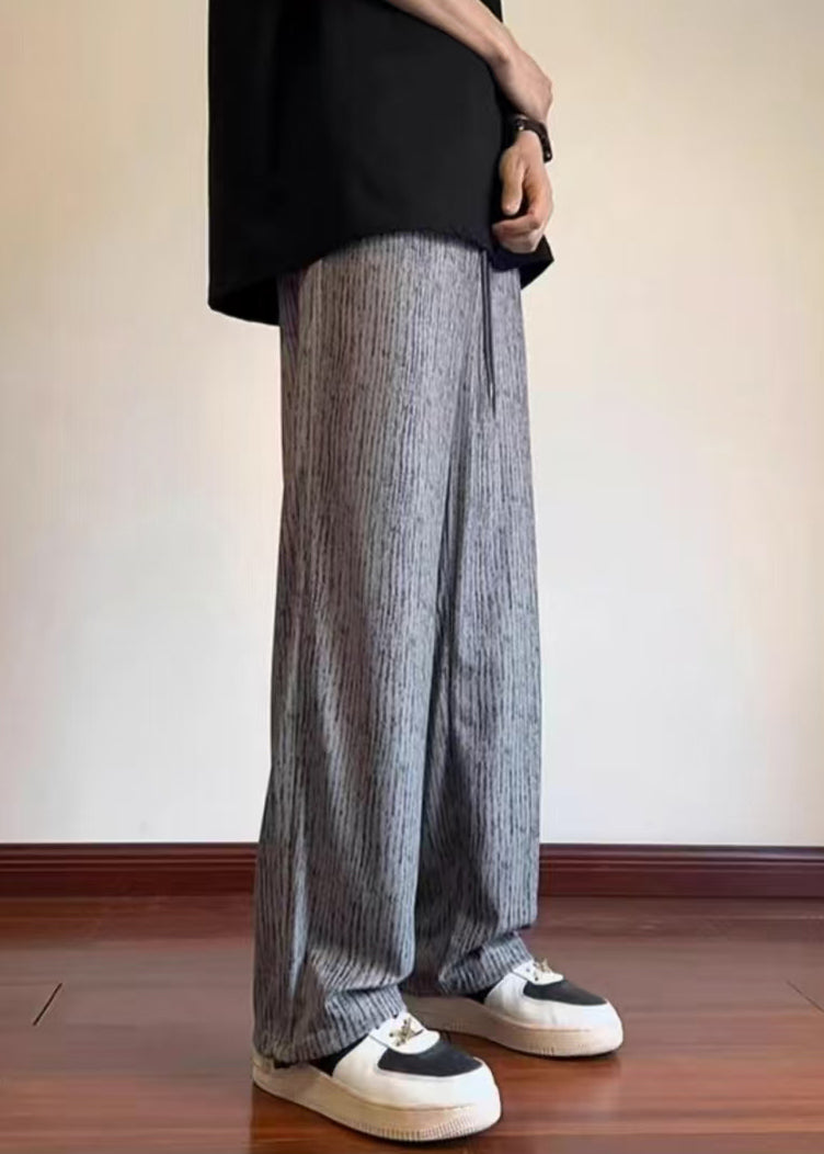 Pants Cotton Unique Grey Print Oversized Men Casual Clothing