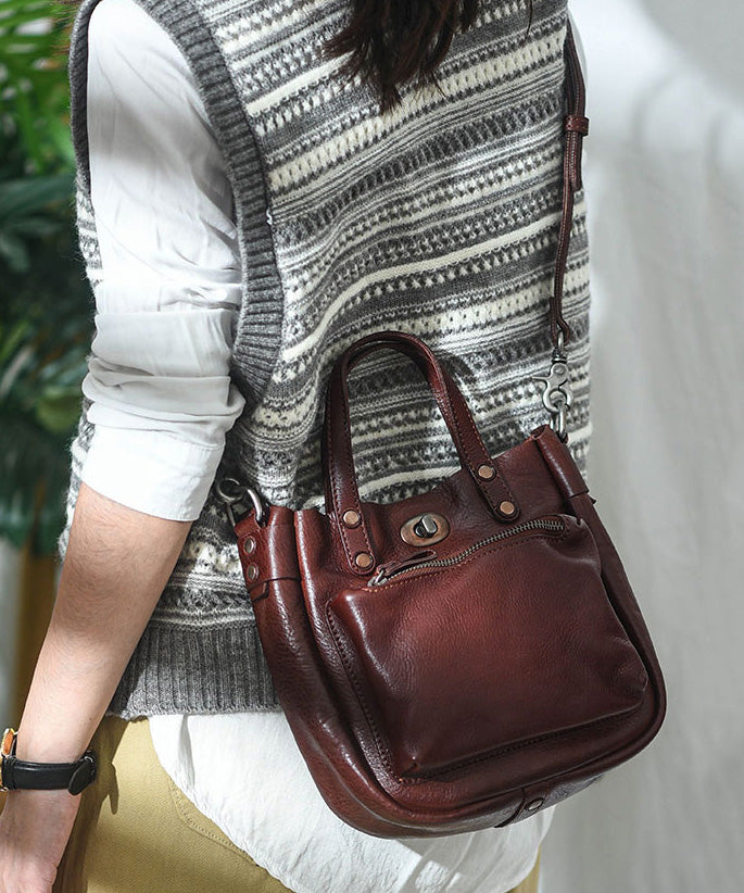 Unique Bag Durable Orange CrossBody Leather Solid Micro