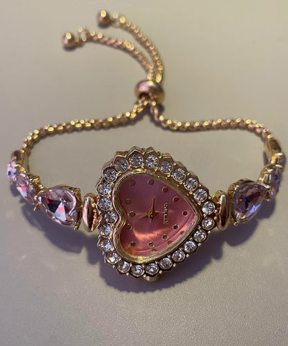 Stone Love Type Gem Metal Unique Purple Zircon Pull Alloy Inlaid