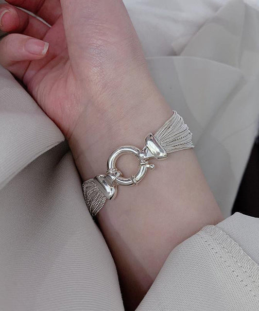 Silver Chain Bracelet Silk Unique 925