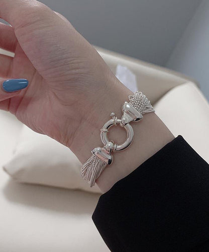 Silver Chain Bracelet Silk Unique 925