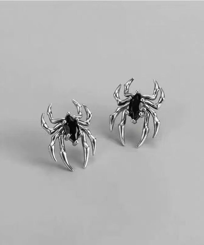 Earrings Overgild Copper Silk Spider Unique Stud
