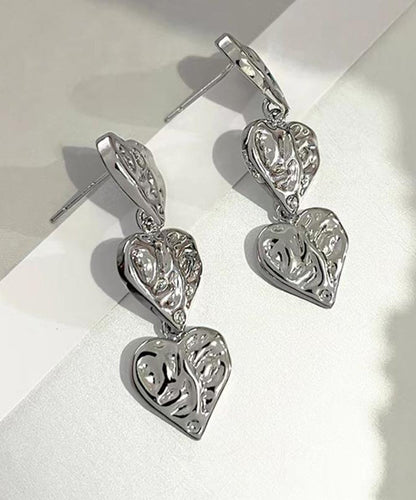 Love Unique Earrings Silk Drop Alloy Metal