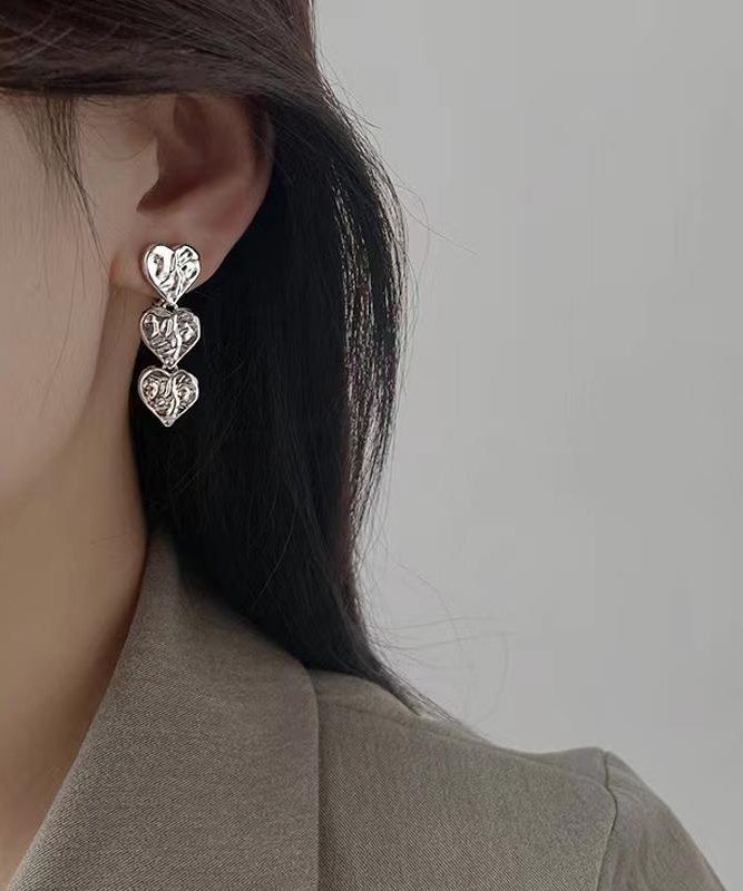 Love Unique Earrings Silk Drop Alloy Metal