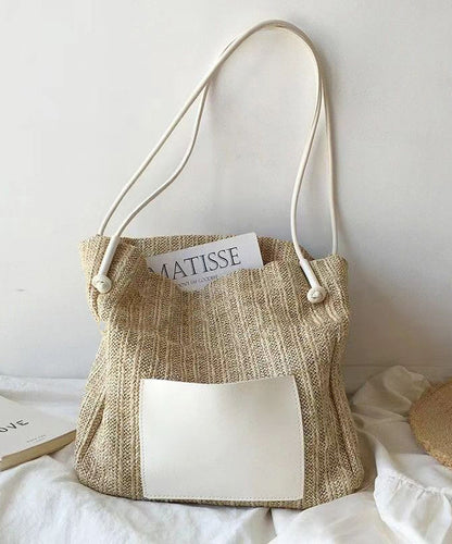 Vacation Style Large Capacity Straw Woven Shoulder Bag GG088