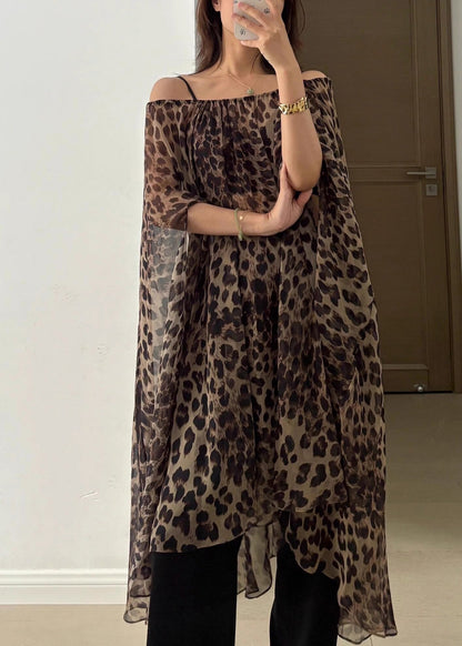 Wearing Method Style Dress Vacation Print And Two Skirt Leopard