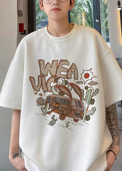 Green Vintage Shirt Faux Half Neck O Men T Army Suede Print