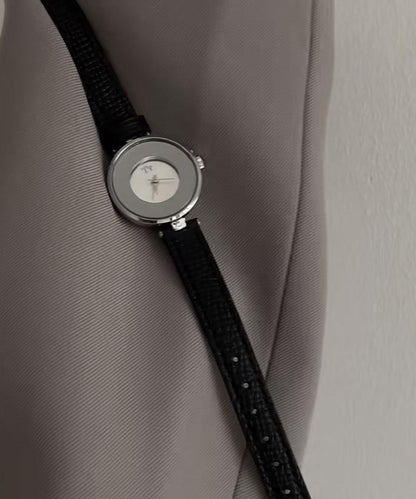 Watches Brown Hardlex Leather Vintage Crystal Alloy