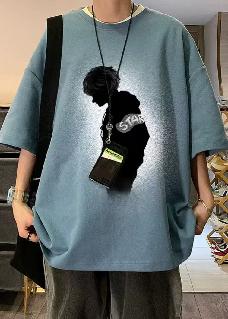 Coffee Original Design Print T Vintage Cotton Men Half Shirt