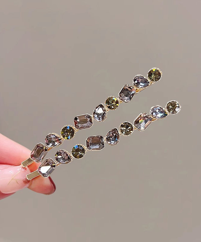 Zircon Vintage Hairpin Alloy Gold Crystal