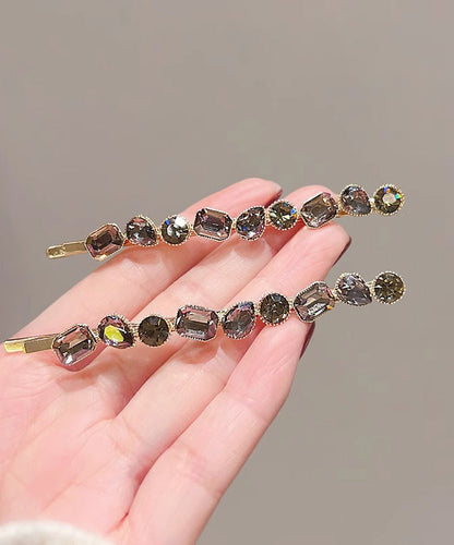 Zircon Vintage Hairpin Alloy Gold Crystal