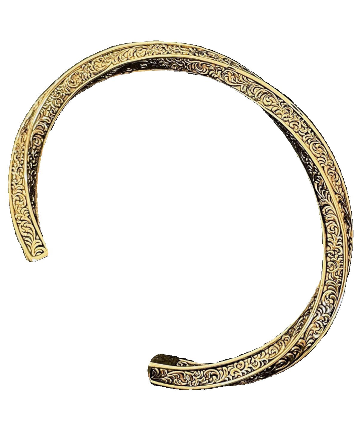 Vintage Gold Antique Gold Bangles Two Piece Set QD036