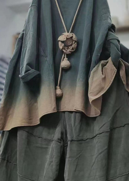 Vintage Grey Hooded Cozy Cotton Sweatshirt Long Sleeve MN091