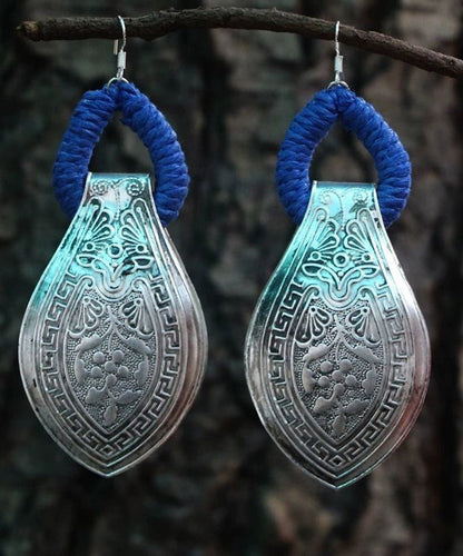 Sterling Hoop Vintage Red Earrings Engrave Silver