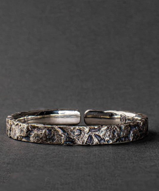 Sterling A Massive Vintage Cuff Rock Men Silver
