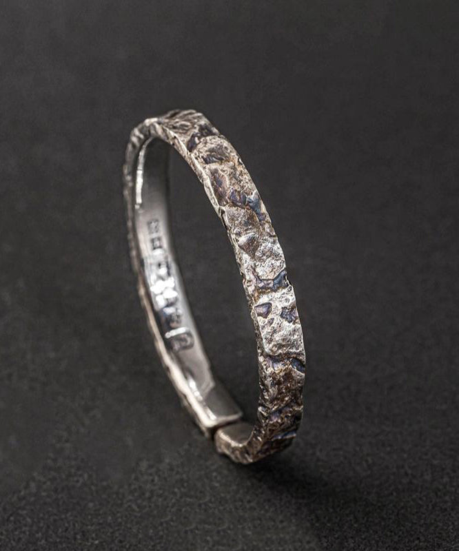 Sterling A Massive Vintage Cuff Rock Men Silver