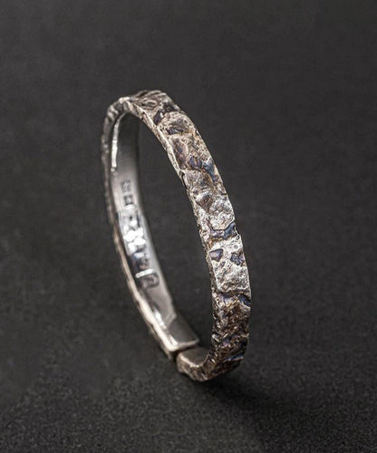 Sterling A Massive Vintage Cuff Rock Men Silver