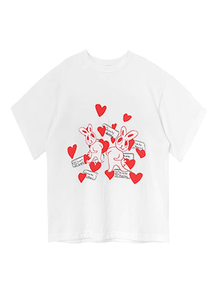 Vogue White Print Patchwork Kids T Shirt Short Sleeve YU1080