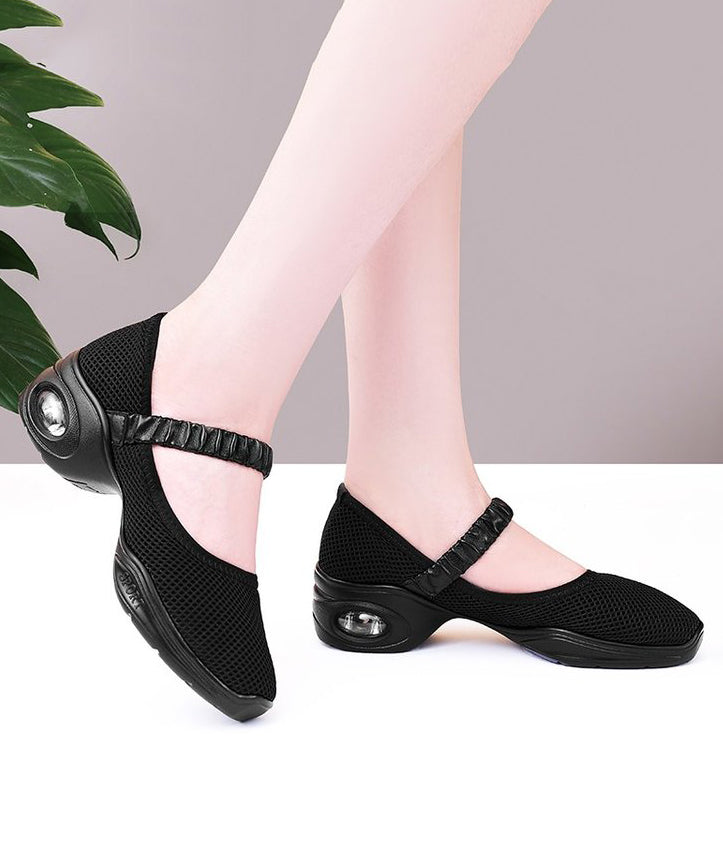 Buckle Sport Mesh Breathable Shoes White Chunky Strap