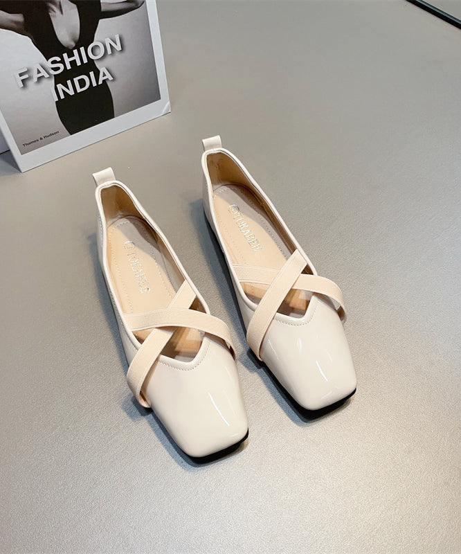 Splicing Women For Wine Shoes Red Flat Cross Leather Strap Faux