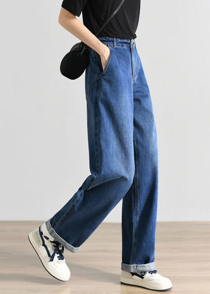 Denim Waist Summer Blue Women High Pants