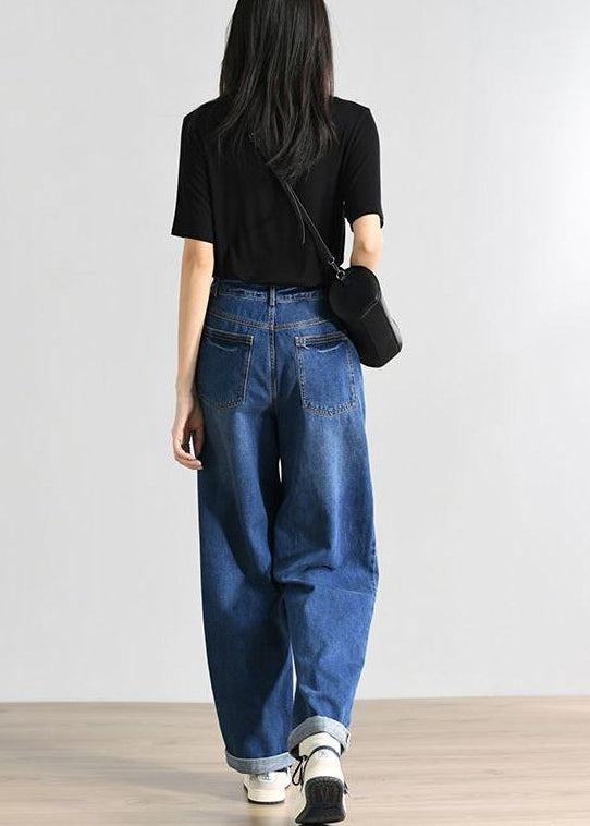 Denim Waist Summer Blue Women High Pants