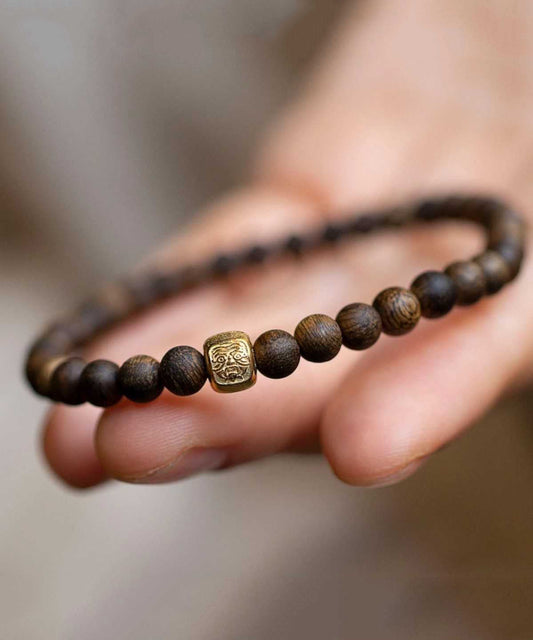 Beads Brown Bracelet Silver Sterling Overgild Women