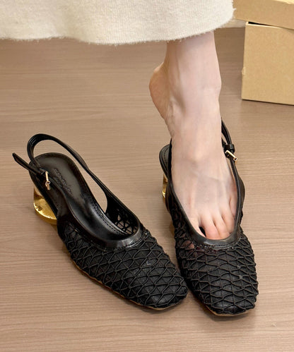 Splicing Brown Women Sandals Comfy Chunky