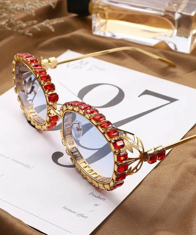 Women Green Best Punk Sunglasses Glasses Zircon XS1067