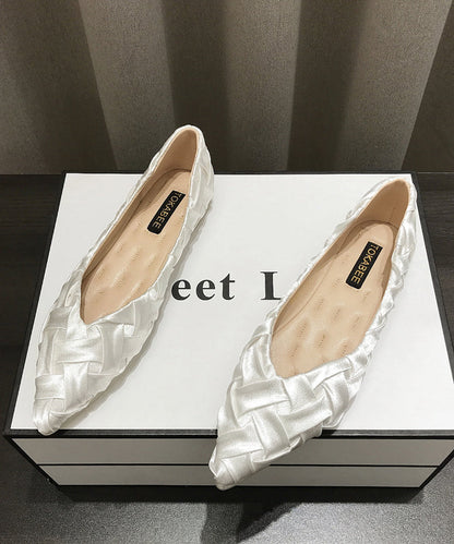 Comfy Pointed Flat Soft Women Apricot Toe Shoes