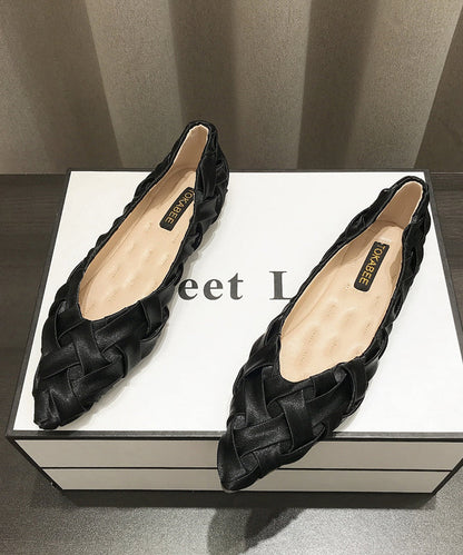 Comfy Pointed Flat Soft Women Apricot Toe Shoes