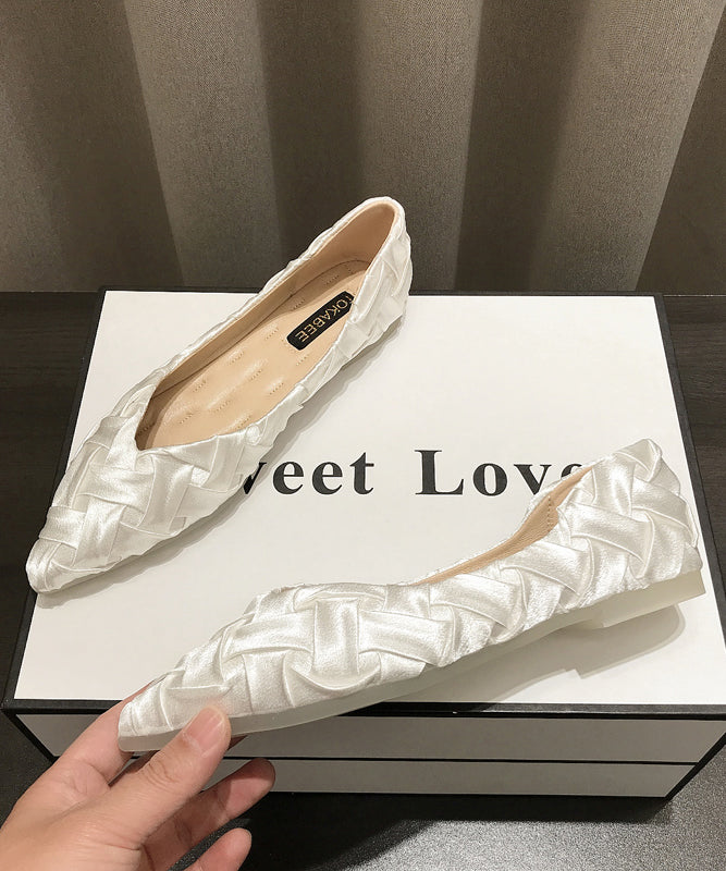 Comfy Pointed Flat Soft Women Apricot Toe Shoes