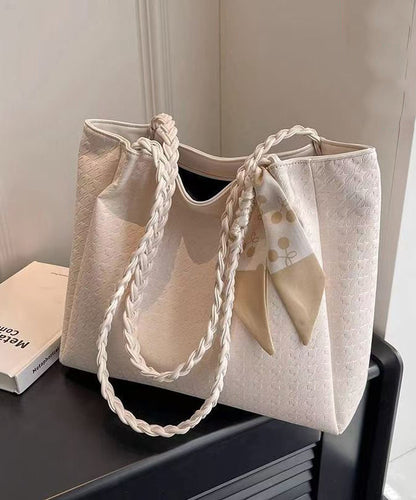 Leather Bags Large Capacity White Women Faux Shoulder